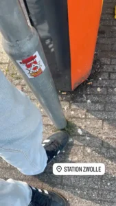 Foto van geplakte sticker(s)